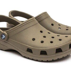 Crocs Classic Clogs Beige Womens 9 Pre-Owned Comfortable Slip On Sandals